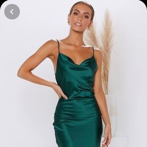 Zara  emerald slip dress